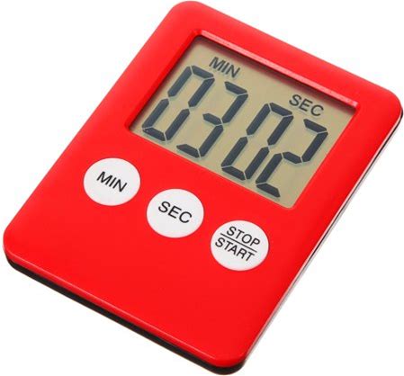 SOPOTUTU Stylish Kitchen Timer Red Lightweight And Functional For Home Use