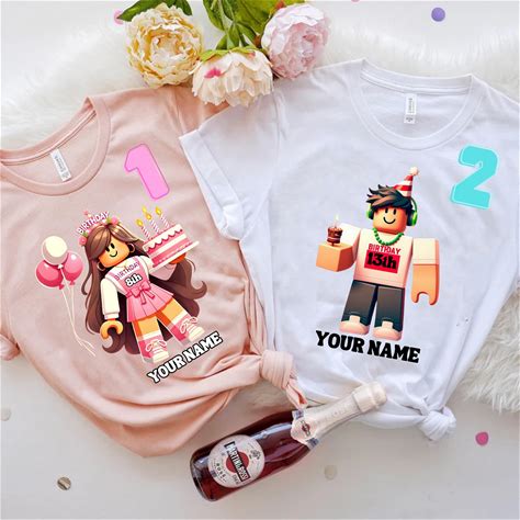 Personalized Roblox Birthday Shirt, Roblox Birthday Girl&Boy Shirt, Roblox Gamer Shirt, Video Game Shirt, Roblox Shirt, Roblox Lover Shirt