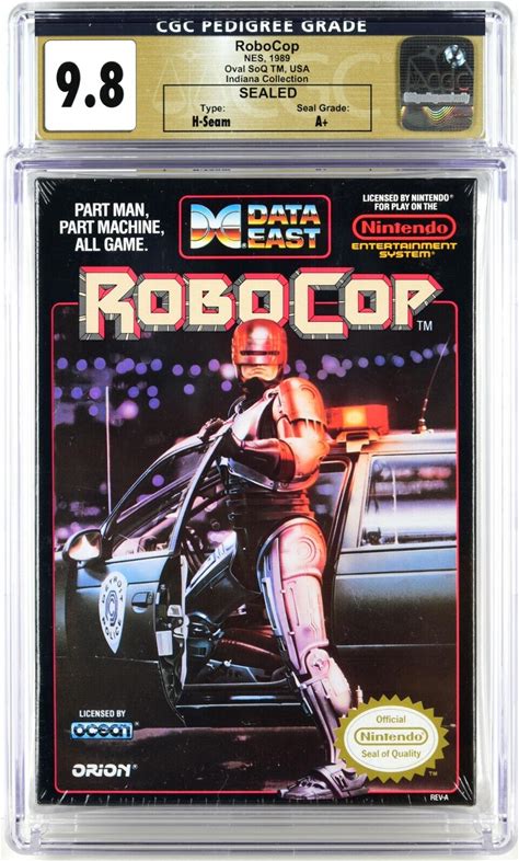 ULTRA RARE PEDIGREE!! Robocop Nintendo NES Factory Sealed CGC 9.8 A+ MINT H-Seam