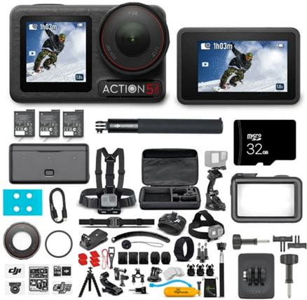 Dji Osmo Action 5 Pro Adventure Combo - Action Camera Waterproof With 4K UHD Video, 1/1.3" Sensor, Dual Screens, Stabilization, For Vlogging, Sports &