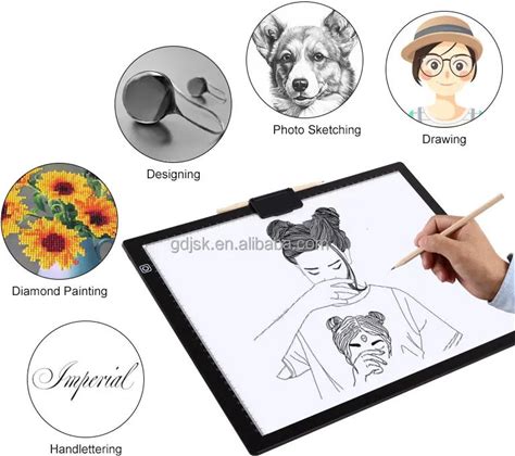 Elice New A3 Led Light Pad Sketch Handletter Tool Light Pad A3-D36 Dimmable Led Tablet