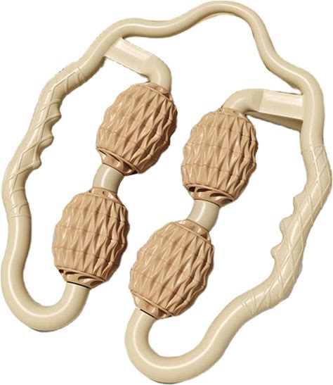 TOMOO 4 Wheels Muscle Roller Massager - 360 Circular Leg Clamps For Leg, Neck, Hand, Arm Muscle Relaxation - Indoor Sports, Yoga, Bodybuilding