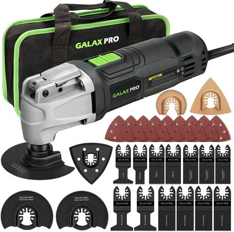 GALAX PRO 2.4Amp 6 Variable Speed Oscillating Multi-Tool Kit With Quick-Lock Accessory Change, Oscillating Angle:3°, 28Pcs Accessories And Carry Bag