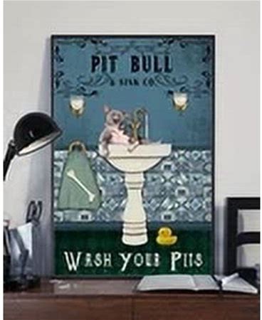 Poster Wash Your Pits Funny Pit Bull For Dog Lovers Personalized, Cust... Wall Art, Unframed Prints For Home Or Office, Perfect Gift For Everyone, 24X