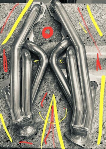 Small Block Chevy Block Hugger Headers. Sanderson Headers