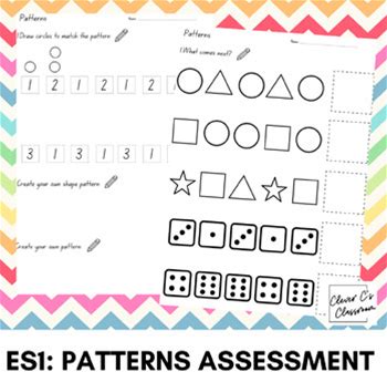 Patterns | Kindergarten | Maths | ES1 | Mathematics Assessment | Maths Test