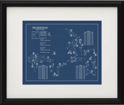 The Phoenician Golf Club - 27 Hole Layout - Blueprint (Print)