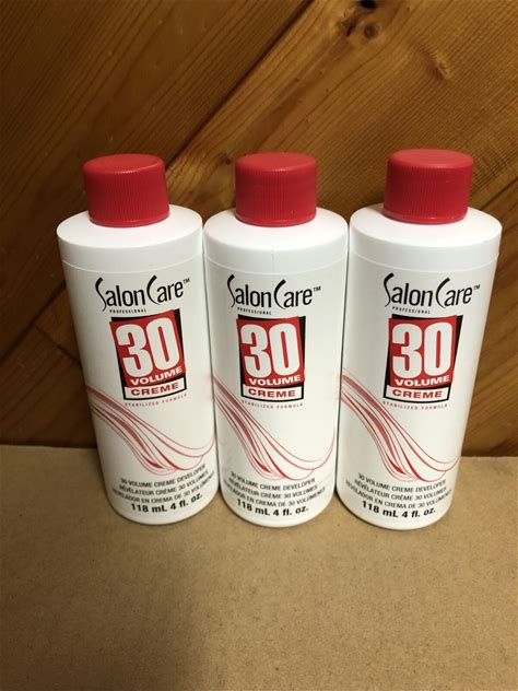 Lot Of 3 Salon Care 30 Volume Creme Developer 4 Oz Each Brand New
