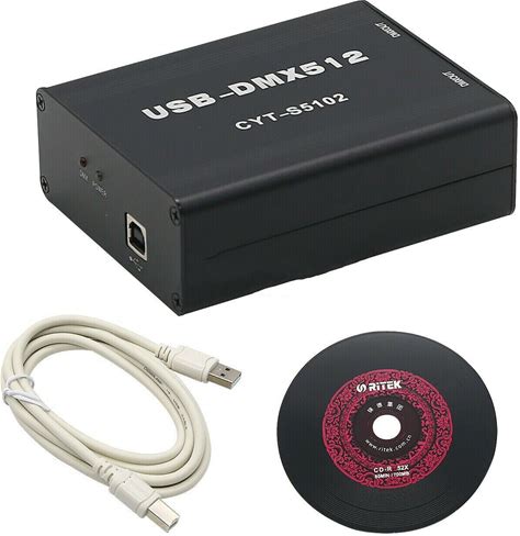 512 Canal USB-DMX512 Stage LED Controller Console Support MA Freestyler+3D