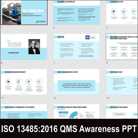 ISO 13485:2016 (Medical Devices - QMS) Awareness Training (Fully Editable Powerpoint Presentation) Healthcare, Quality Management & Assurance