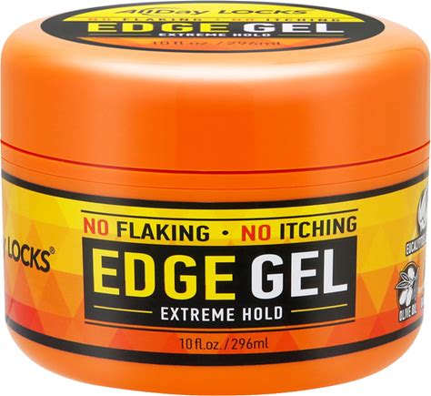 Allday Locks Edge Gel (10 Oz) | Extreme Hold, Moisturizing Edge Control Smoother | Eucalyptus, Rosemary, Olive Oil | No Frizz, Flakes, Or Grease |