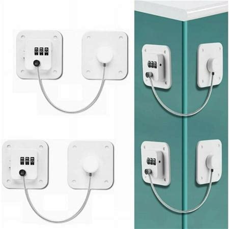 Adhesive Combination Locks For Multi-Purpose Usage Child Lock With Strong Adhesive For Surfaces Dial Code Digit Password For Keyless Access