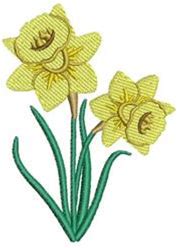 Daffodil Flowers Embroidery Design
