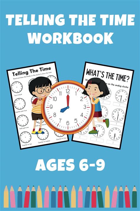Telling The Time Activity Workbook | Teaching Time | Practice Reading Clock | For Kids Aged 6-9