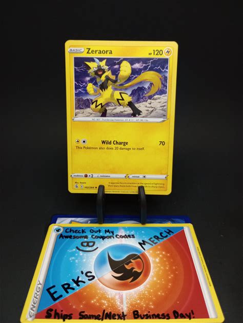 Zeraora 102/264 Fusion Strike Regular Rare Pokemon Card. The Pokémon Company. CCG Individual Cards.