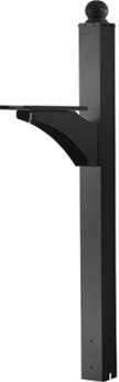 UIMOSO Mailbox Post,Steel In-Ground Mounting Mail Box Stand,Heavy Duty Metal Post Sleeve Kit For Outside Residential Use In Black