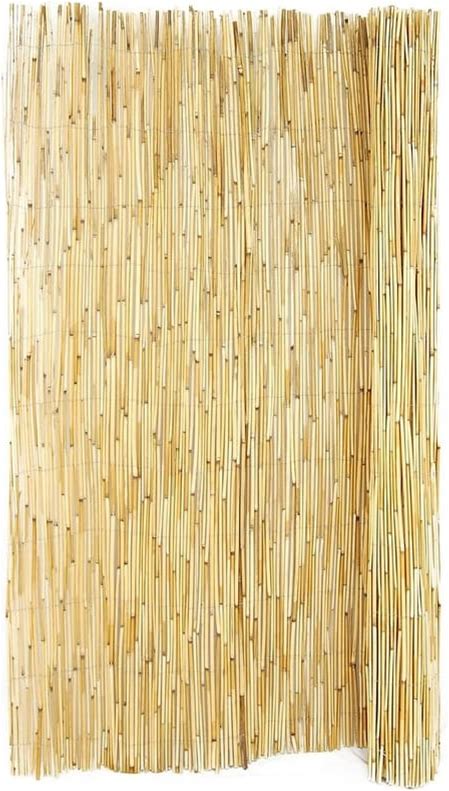 Decorative Reed Fence For Outdoor Garden And Backyard Privacy - 72 in H X 192 in L - Coffee
