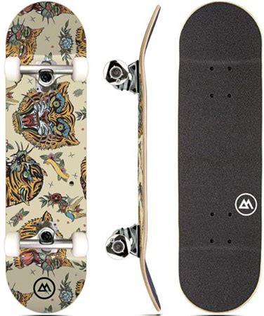 Magneto Complete Skateboard | Maple Wood | Abec 5 Bearings | Double Kick Concave Deck | Kids Skateboard Cruiser Skateboard | Skateboards For Beginners