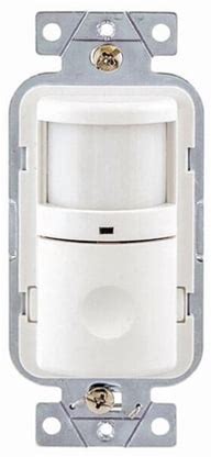 Hubbell Wiring Device-Kellems Vac Snsr With Nightlight,PIR,120V AC,Wht Ws1001nw