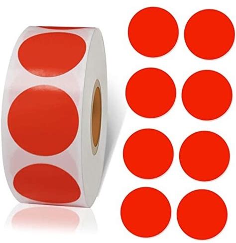 800Pcs 1 Inch Red Round Color Coding,Dot Stickers Labels,Can 1 Inch Red 1 Inch
