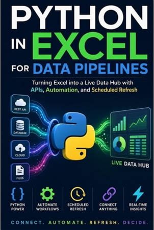 Excel With Python Python In Excel For Data Pipelines: Turning Excel Into A Live Data Hub With Apis, Automation, And Scheduled Refresh, Book 10, (Paper