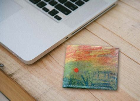 Monet Sunrise Tyvek Wallet Paper Wallet 100% Handmade By Etstudio