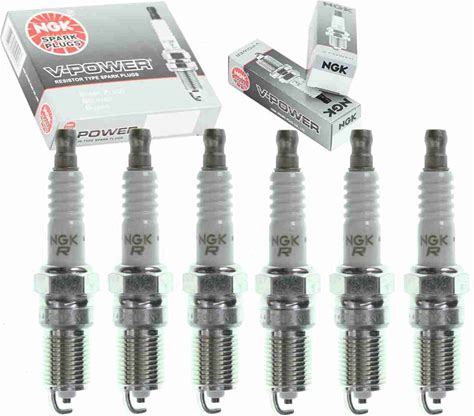 6 Pc NGK V-Power Spark Plugs Compatible With GMC Safari 4.3L V6 1996-2005