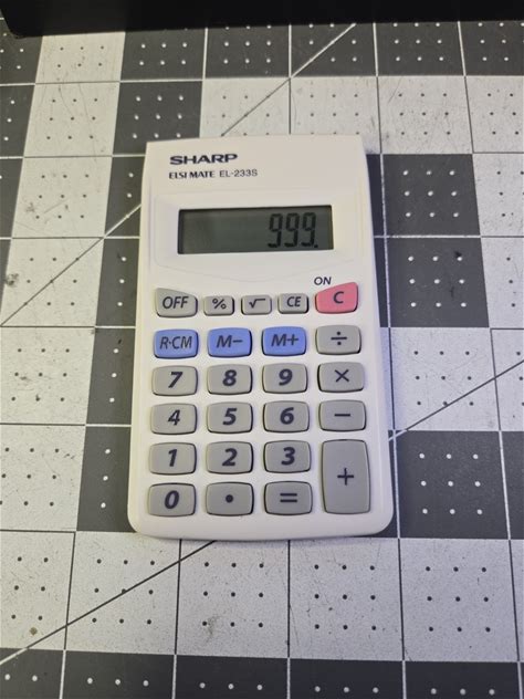 Original Sharp Elsi Mate EL-233S Pocket Calulator Basic Functions. Sharp. Calculators. 4974019023014.