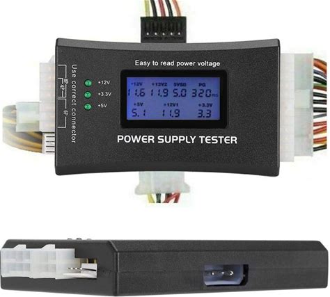 Vbestlife Atx Power Supply Tester, 20/24 4/6/8 Pin Computer Host Inspection And Maintenance Tester Tool With Buzzer And