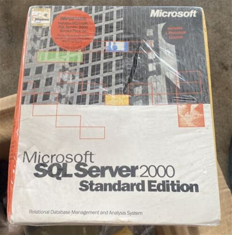 Microsoft Sql Server 2000 Standard Edition - Factory Sealed Free