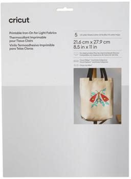 White - Cricut Printable Iron-On Sheets - 8 1/2" X 11"