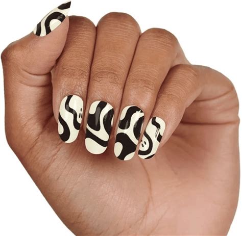 Color Street Makeup | Color Street Feeling Fab-Boo-Lous Retired Nail Art Design Nail Strips | Color: Black/White | Size: Os