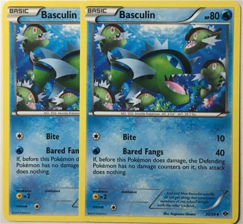 Pokemon 2X Basculin 30/99 Next Destinies Uncommon Near Mint. The Pokémon Company. CCG Individual Cards.