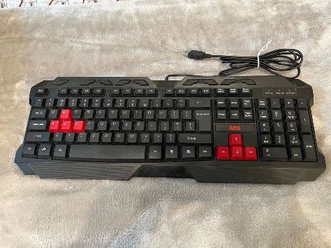 AZZA Delta Gaming Keyboard Black And Red Accents Great Condition