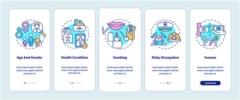 Insurance Cost Factors App Pages By Img Visuals Icons | Creative Market