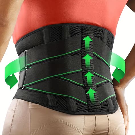 Lumbar Support For Herniated Disc, Sciatica, Back Brace For Lower Back Pain Relief, Adjustable Breathable Waist Brace - Green Xxl | Healfit Counter