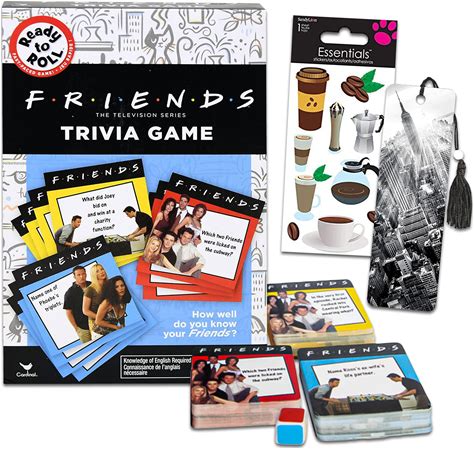 Ready To Roll Friends Trivia Game Ready To Roll Friends Trivia Games For Adults, Teens, Kids | Friends Party Supplies And Games With Stickers (Friend