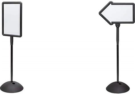 Safco Products Write Way Rectangle Message Sign 4117BL, Black & Write Way Directional Arrow Sign 4173BL, Black, Magnetic Dual-Sided Dry Erase Board,