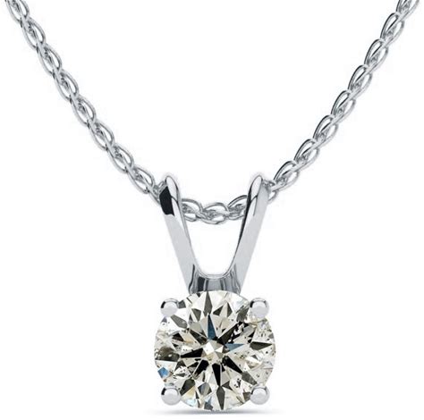 1/2 Carat 14K White Gold (1 Gram) Diamond Pendant Necklace1/2 Carat 14K White Gold (1 Gram) Diamond Pendant Necklace 18 Inch Chain By Superjeweler