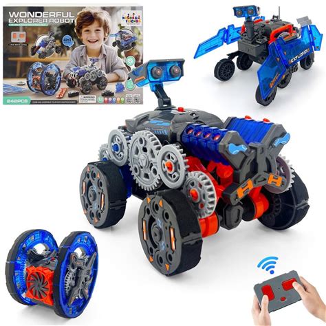Mason & Friends Wonderful Explorer Robot - Kit De Construccion De Robot De Control Remoto 4 En 1 | Juguete Stem De 242 P