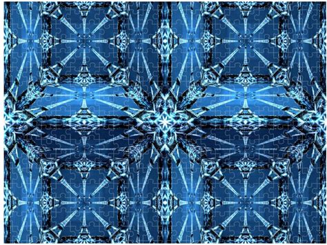 Eiffel Art 3D 1B Jigsaw Puzzle By Mike Mcglothlen | Black Blue Jigsaw Puzzle | Horizontal Jigsaw Puzzle | Vertical Jigsaw Puzzle