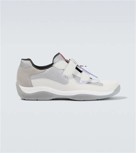 Prada Men, Prada Americas Cup Original Sneakers, White, US 9.5, Sneakers, Leather