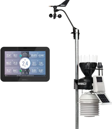 Davis Instruments Wireless Vantage Pro2 Plus Precision Weather Station With 24-Hr Fan Aspirated Radiation Shield And Weatherlink Console - Metric
