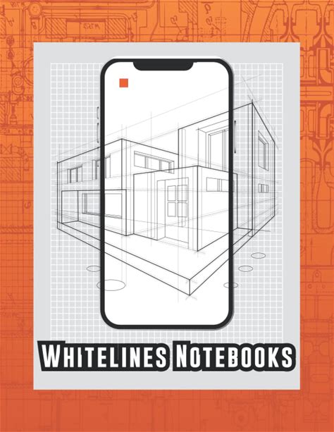 Whitelines Notebooks: White Lined Grid Inverted Graph Paper | Engineering Drawing Architectural Sketching Product Design 3D Maps Writting Pad