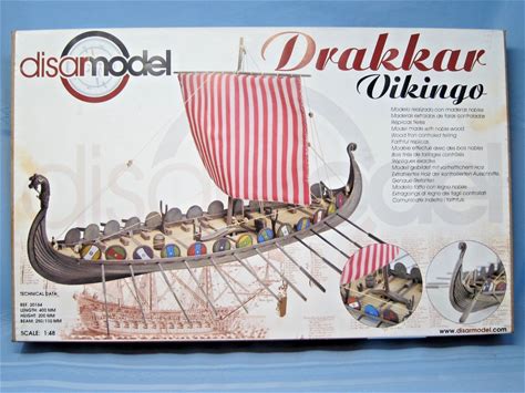 DISAR MODEL DISARMODEL DRAKKAR VIKINGO WOODEN SHIP MODEL KIT VIKING DRAGON BOAT