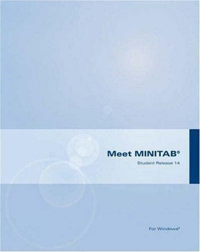 MINITAB Student Version 14 For Windows By Inc. Minitab