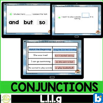 Conjunction Games No Prep Boom Cards For Literacy Centers