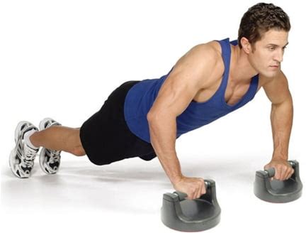 Rotating Push Up Handles With Non Slip Base For Home Core & Upper Body Workouts