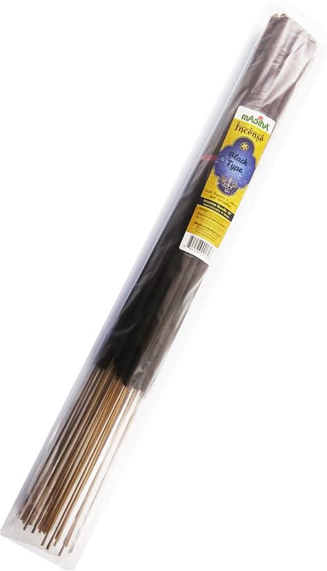 Madina Black - Type Scented Fragrance Jumbo Size Incense Stick Bundle [30 Sticks Per Pack - Brown - 19"]
