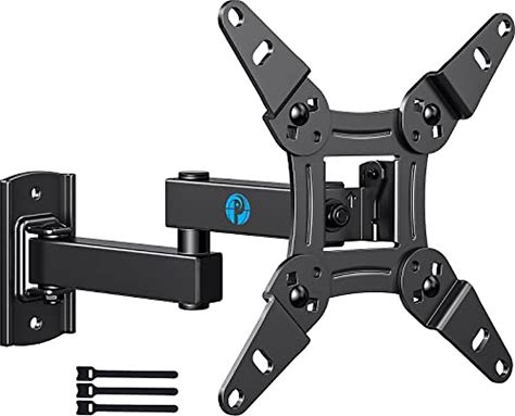 Pipishell Full Motion TV Monitor Wall Mount For Most 13-42 Inch LED LCD Flat Curved Screentvs & Monitors, 360° Rotation, Swivel, Extension, Tilt, Small TV Mount Max VESA 200x200mm Up To 33 Lbs, PISF4